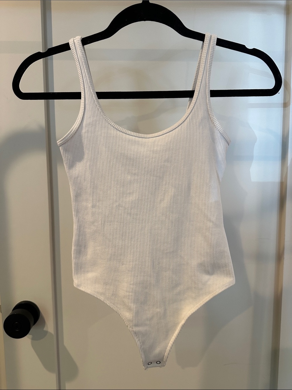 Abercrombie & Fitch White Ribbed Girls' One-Piece Bodysuit